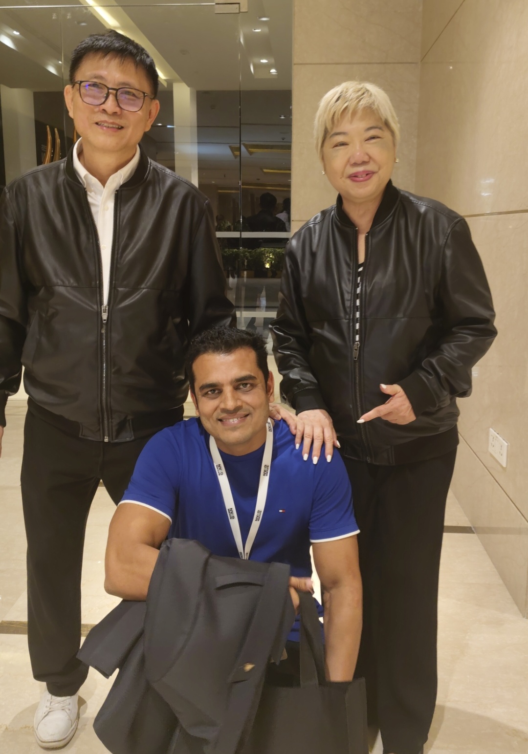 Pawan Verma with Richard and Veronica Tan